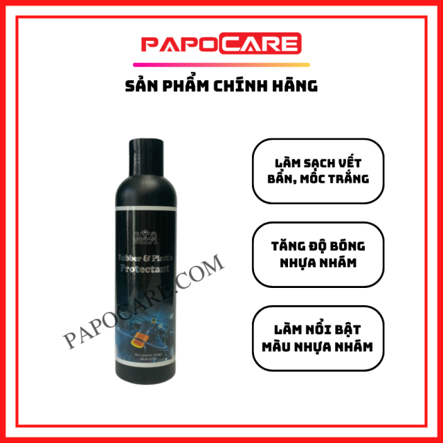 Chai Xịt Phục Hồi Nhựa Nhám, Nhựa Đen, Dưỡng Đen Dàn Nhám Rubber Plastic 250ml – PAPOCARE