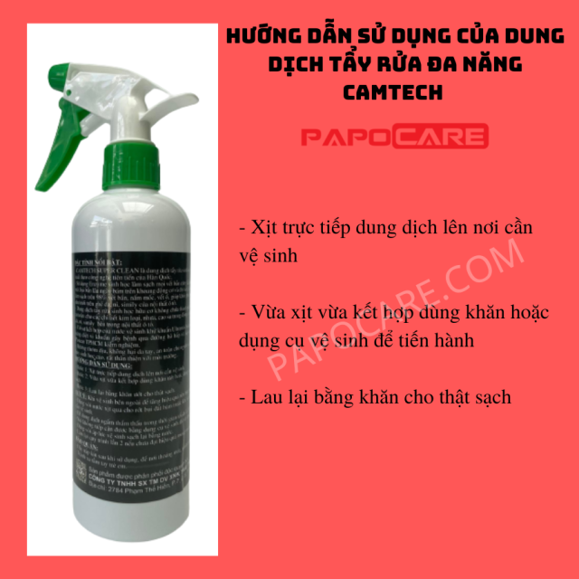 Dung Dịch Tẩy Rửa Đa Năng Camtech Tẩy Rửa Lốc Máy Đầu Bò, Vệ Sinh Nồi - PAPOCARE