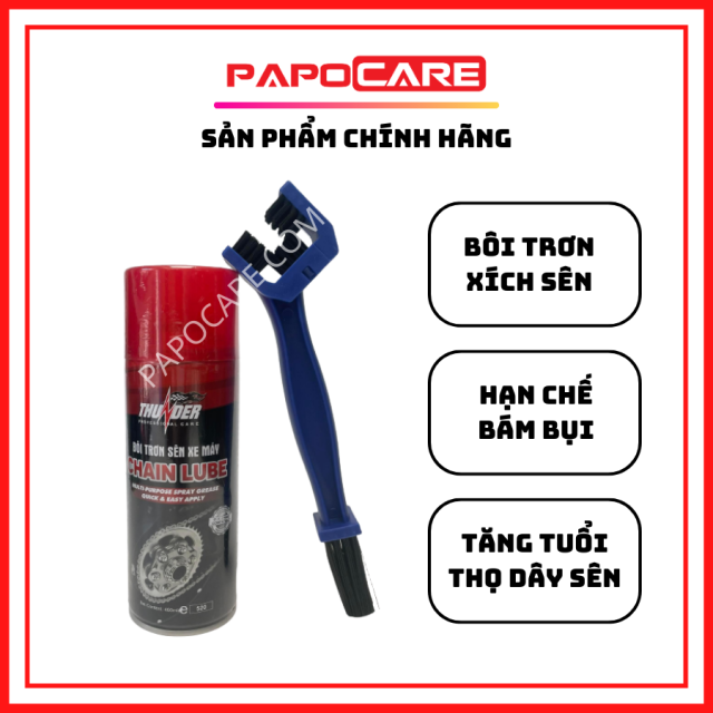 Combo Vệ Sinh Sên MC-40 , Bôi Trơn Dưỡng Sên Thunder 400ml