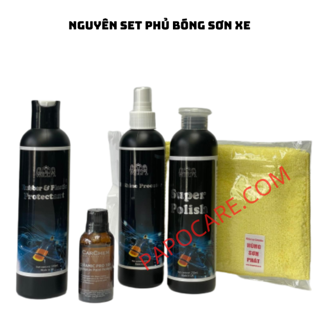 Ceramic 10H Phủ Bóng Sơn Xe, Bảo Vệ Bề Mặt Sơn Xe Máy Ô Tô – PAPOCARE