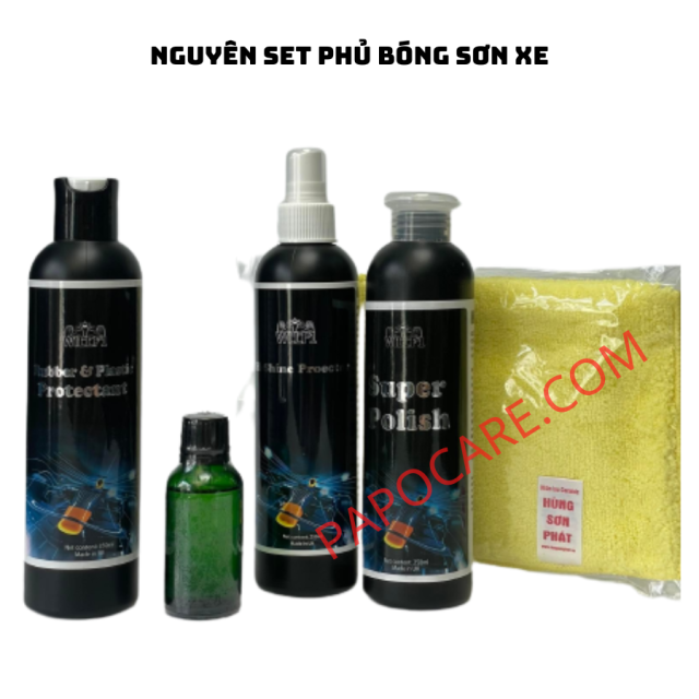 Ceramic 9H Phủ Bóng Sơn Xe, Bảo Vệ Bề Mặt Sơn Xe Máy Ô Tô – PAPOCARE