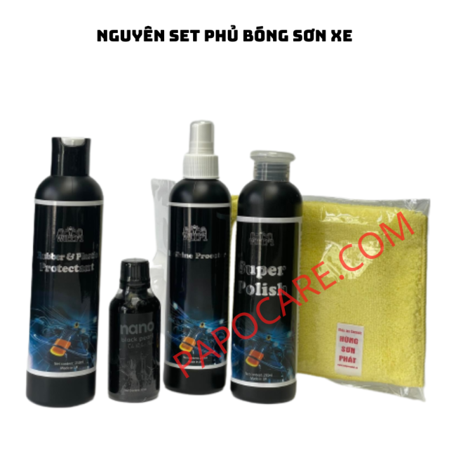 Nano Black Pearl Phủ Bóng Sơn Xe, Bảo Vệ Bề Mặt Sơn Xe Máy Ô Tô – PAPOCARE