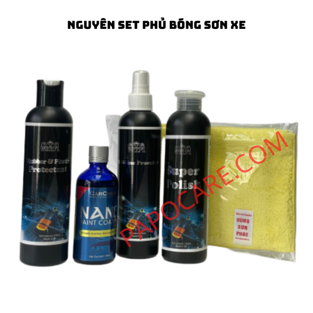 Nano Paint Coating Phủ Bóng Sơn Xe, Bảo Vệ Bề Mặt Sơn Xe Máy Ô Tô – PAPOCARE