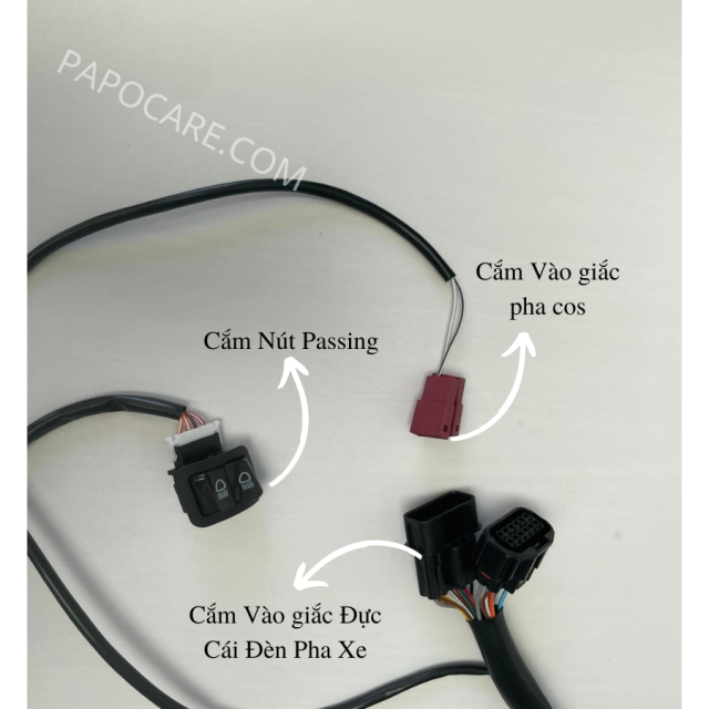 Công Tắc Passing SH, Mạch Tắt Đèn Pha WINNER X INTEGRATED LOCK Full Giắc, Không Khoan Cắt, Không Đấu Dây - PAPOCARE