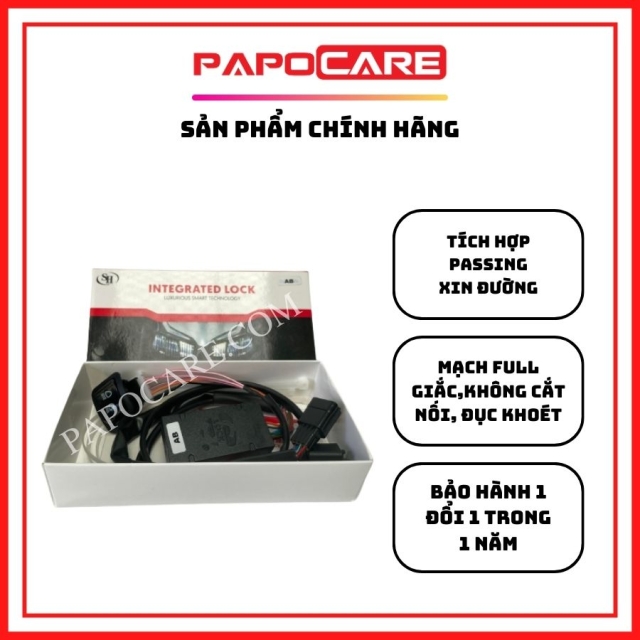 Công Tắc Passing SH, Mạch Tắt Đèn Pha Xe AB INTEGRATED LOCK Full Giắc, Không Khoan Cắt, Không Đấu Dây - PAPOCARE