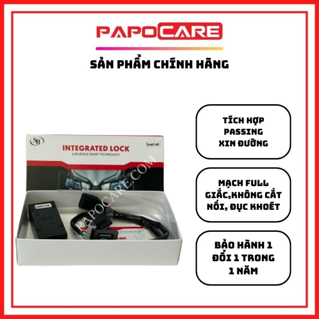 Công Tắc Passing SH, Mạch Tắt Đèn Pha LEAD INTEGRATED LOCK Full Giắc, Không Khoan Cắt, Không Đấu Dây - PAPOCARE