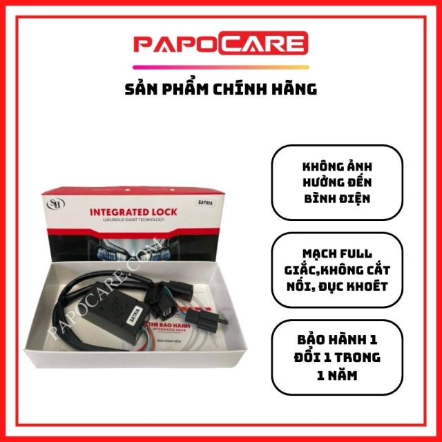 Mạch Tắt Đèn Pha SATRIA INTEGRATED LOCK Full Giắc, Không Khoan Cắt, Không Đấu Dây - PAPOCARE
