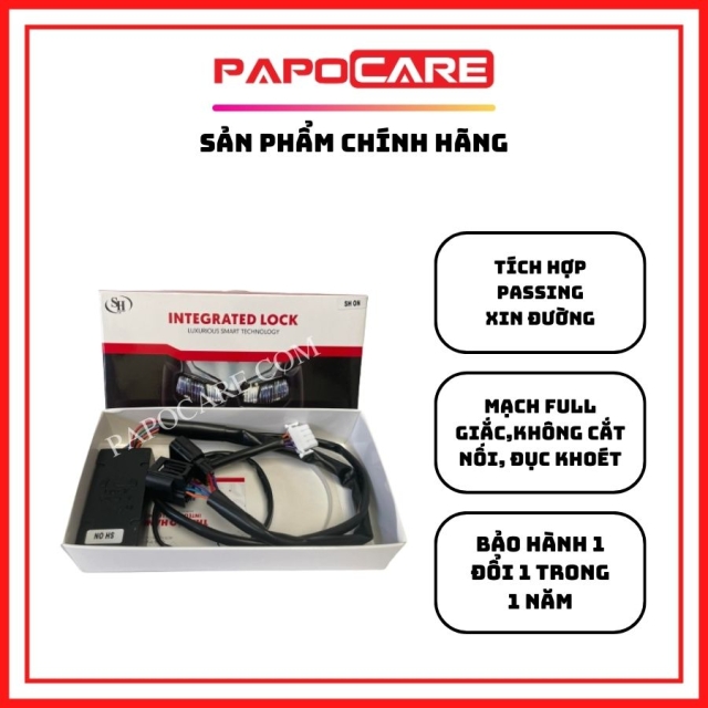 Công Tắc Passing SH, Mạch Tắt Đèn Pha SHi INTEGRATED LOCK Full Giắc, Không Khoan Cắt, Không Đấu Dây - PAPOCARE