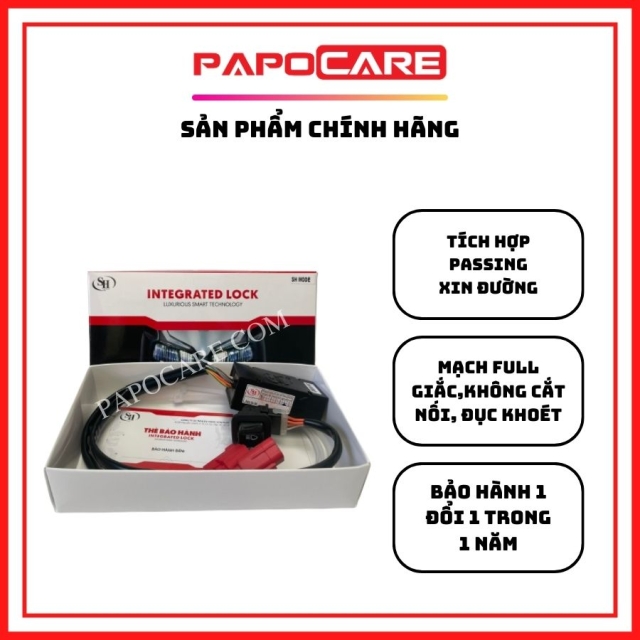 Công Tắc Passing SH, Mạch Tắt Đèn Pha SH MODE INTEGRATED LOCK Full Giắc, Không Khoan Cắt, Không Đấu Dây - PAPOCARE
