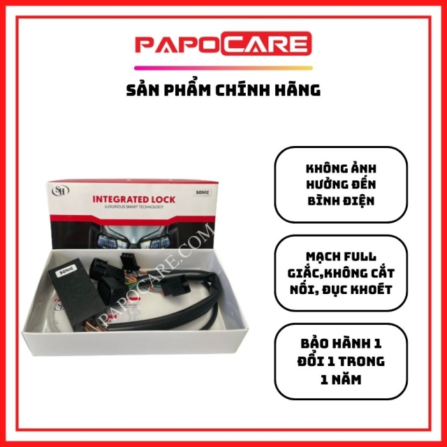 Mạch Tắt Đèn Pha SONIC INTEGRATED LOCK Full Giắc, Không Khoan Cắt, Không Đấu Dây - PAPOCARE