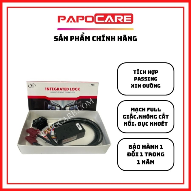 Công Tắc Passing SH, Mạch Tắt Đèn Pha WAVE RSX INTEGRATED LOCK Full Giắc, Không Khoan Cắt, Không Đấu Dây - PAPOCARE