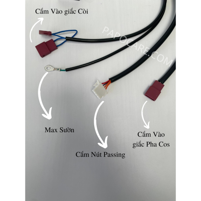 Công Tắc Passing SH, Mạch Tắt Đèn Pha WAVE ANPHA Và BLADE  INTEGRATED LOCK Full Giắc, Không Khoan Cắt, Không Đấu Dây - PAPOCARE