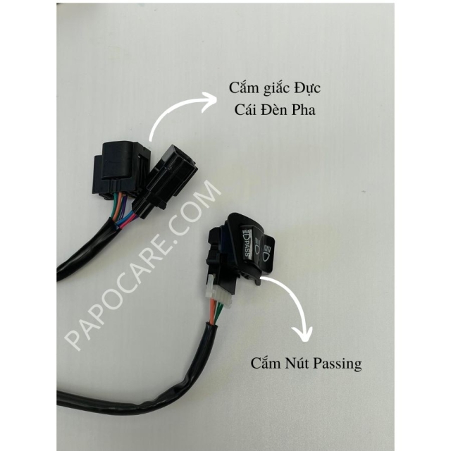 Công Tắc Passing SH, Mạch Tắt Đèn Pha LEAD INTEGRATED LOCK Full Giắc, Không Khoan Cắt, Không Đấu Dây - PAPOCARE