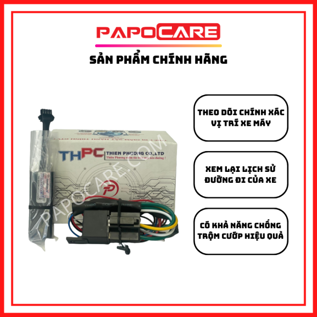 Định Vị Xe Máy, Thiết Bị Định Vị Xe Máy Thiên Phương, Tắt Mở Máy Từ Xa, Chính Xác Cao, Tặng Kem Sim 3G – PAPOCARE