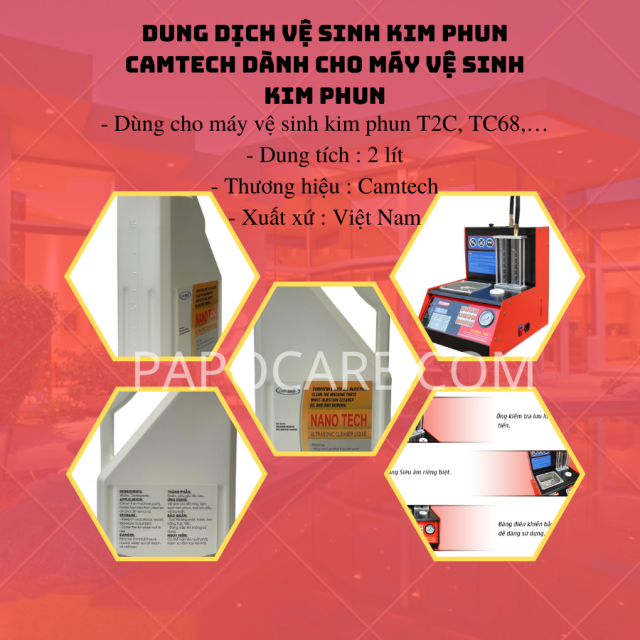 Dung Dịch Vệ Sinh Kim Phun Camtech Dành Cho Máy Vệ Sinh Kim Phun – PAPOCARE