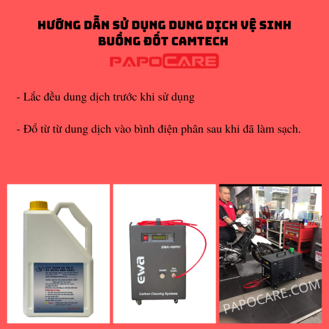 Dung Dịch Vệ Sinh Buồng Đốt Camtech Dành Cho Máy Vệ Sinh Buồng Đốt Các Loại - PAPOCARE