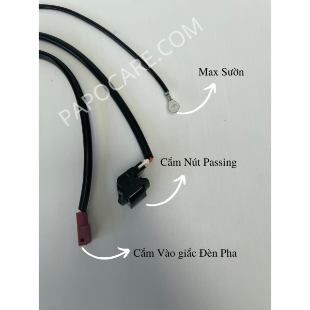 Công Tắc Passing SH, Mạch Tắt Đèn Pha VISION INTEGRATED LOCK Full Giắc, Không Khoan Cắt, Không Đấu Dây - PAPOCARE
