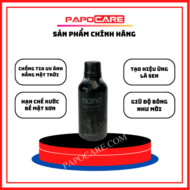 Nano Black Pearl Phủ Bóng Sơn Xe, Bảo Vệ Bề Mặt Sơn Xe Máy Ô Tô – PAPOCARE