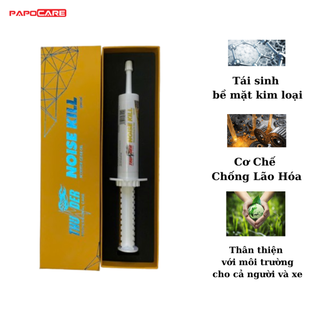 Phụ Gia Dầu Hộp Số Thunder Scooter Gear Oil  HSP  Noise Kill Tái Sinh Bề Mặt Kim Loại Bên Trong Hộp Số Xe Ga
