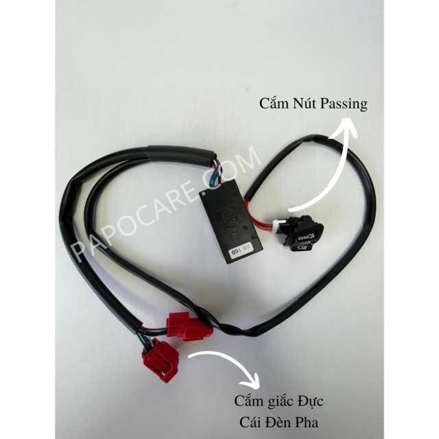 Công Tắc Passing SH, Mạch Tắt Đèn Pha Xe AB INTEGRATED LOCK Full Giắc, Không Khoan Cắt, Không Đấu Dây - PAPOCARE
