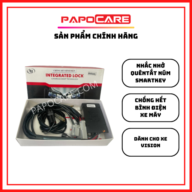 Thiết Bị Chống Hết Bình Điện Xe Máy, Thiết Bị Cảnh Báo Quên Tắt Núm Smartkey  Honda VISION INTEGRATED LOCK – PAPOCARE